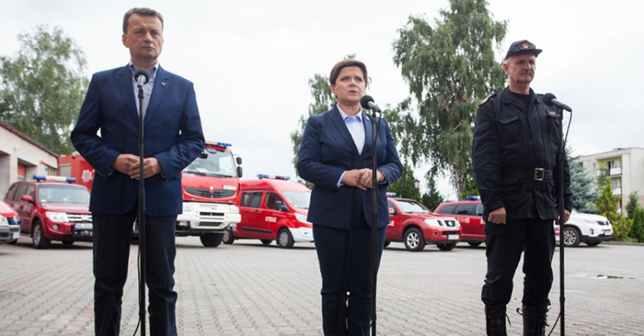 Premier poinformowała, że rozpoczęło się już szacowanie szkód po nawałnicach, aby można było jak najszybciej wypłacać środki finansowe osobom poszkodowanym (fot.premier.gov.pl)