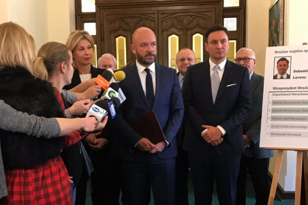 Prezydent Wrocławia Jacek Sutryk powołał Renatę Granowską oraz Sebastiana Lorenca na swoich zastępców (fot. twitter.com/sutrykjacek)
