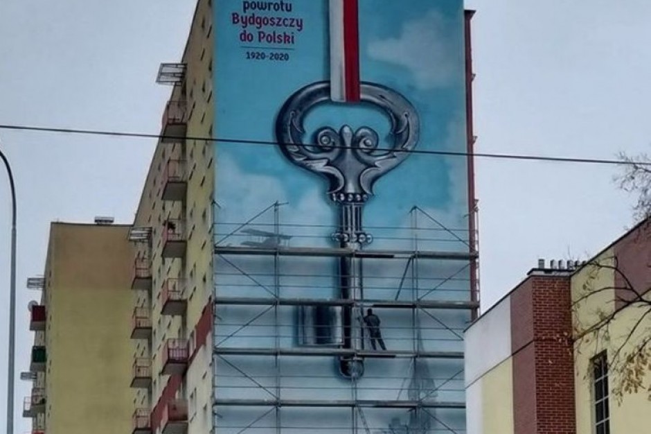 Historyczny mural na Wzgórzu Wolności. Tak Bydgoszcz uczciła ważną rocznicę 