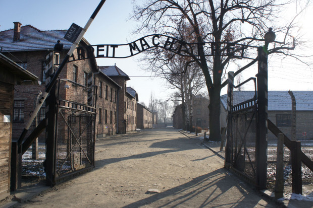 Niemiecki nazistowski obóz koncentracyjny Auschwitz Birkenau (fot. wikipedia.org/Bibi595)