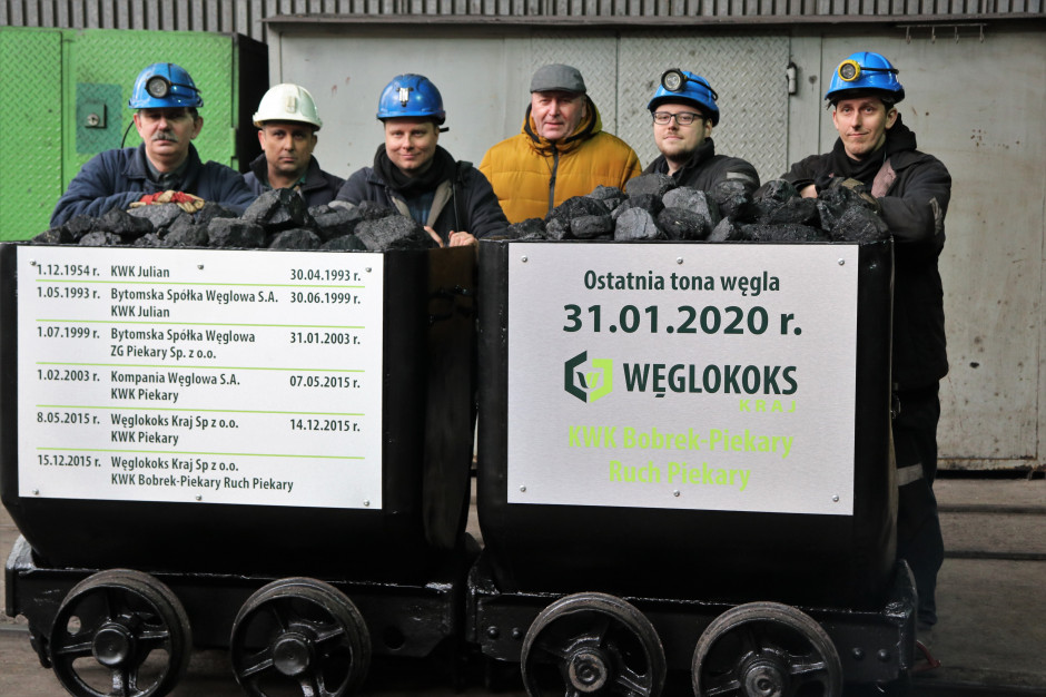 31 stycznia 2020 r. z kopalni Piekary wyjechała ostatnia tona węgla (fot. UM Piekary Śląskie) 31 stycznia 2020 r. z kopalni Piekary wyjechała ostatnia tona węgla (fot. UM Piekary Śląskie)
