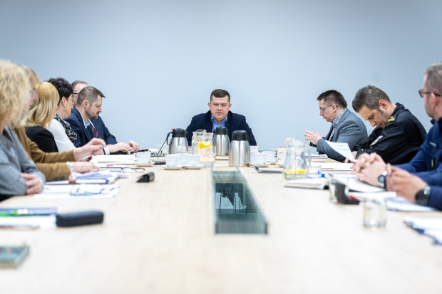 Posiedzenie Miejskiego Zespołu Zarządzania Kryzysowego w Gorzowie (fot.gorzow.pl)