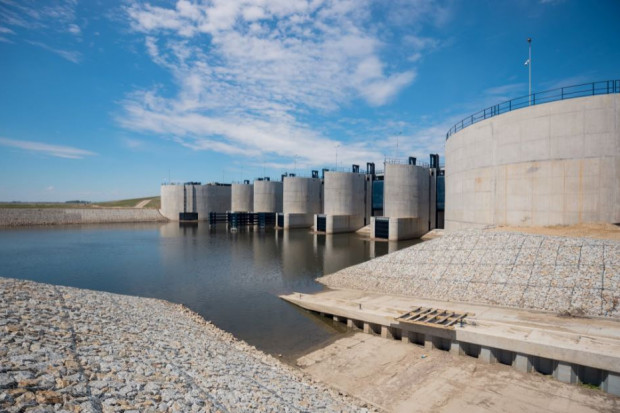 Zbiornik Racibórz Dolny jest obecnie największym obiektem hydrotechnicznym w Polsce (fot. Wody Polskie)