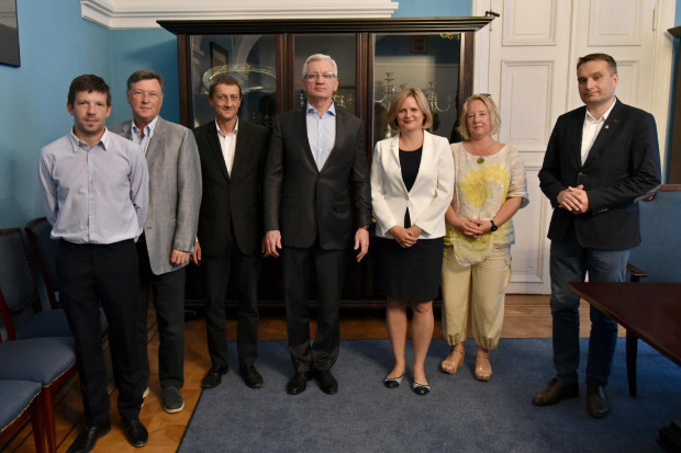 Z przedstawicielami rad osiedli spotkał się Jacek Jaśkowiak, prezydent Poznania i jego zastępca Mariusz Wiśniewski (fot. UMP)