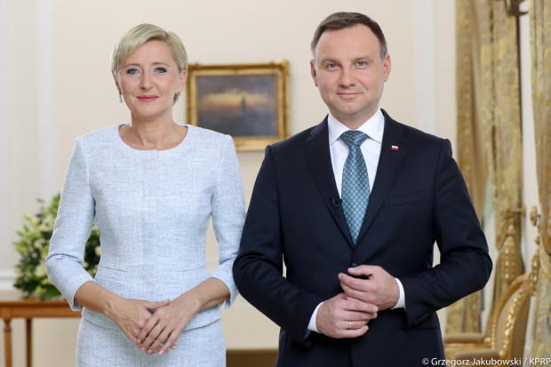 Agata Kornhauser-Duda i Andrzej Duda (fot. prezydent.pl/Grzegorz Jakubowski)