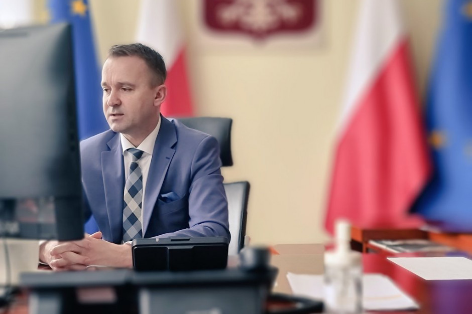 Michał Cieślak wziął udział w środowym (3 marca) Konwencie Burmistrzów ŚZGiP (fot.twitter)
