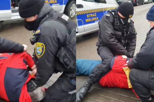 Świadkowie i mieszkańcy Ełku są wstrząśnięci reakcją strażników (fot. FB/Angelika Ewa Sztachowska)