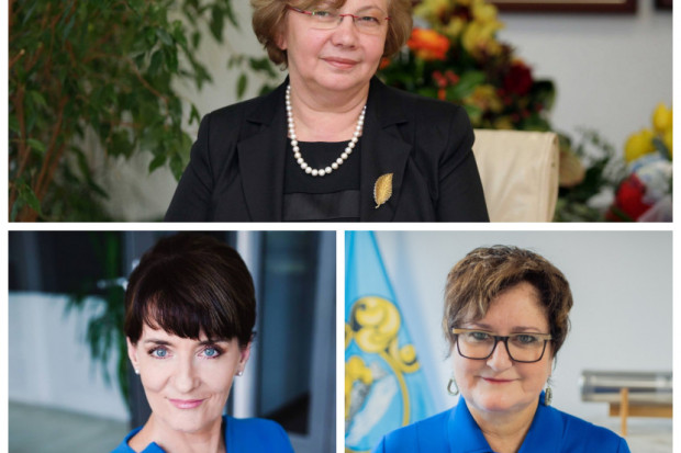 Na górze: Małgorzata Mańka-Szulik, prezydent Zabrza. Na dole - od lewej: Anna Hetman, prezydent Jastrzębia-Zdroju oraz Hanna Pruchniewska, burmistrz Pucka (fot. facebook.com)