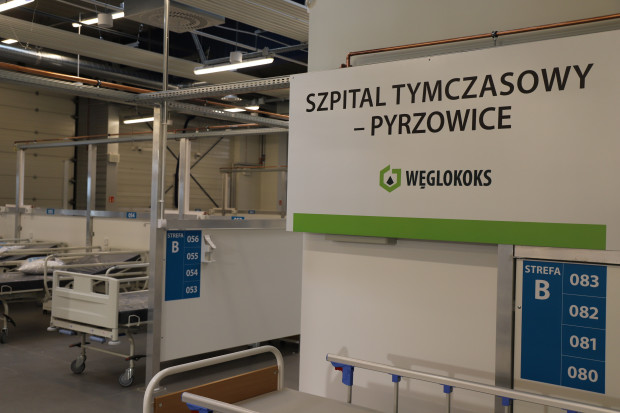 W woj. śląskim w rezerwie pozostanie drugi ze szpitali tymczasowych - w Pyrzowicach (fot. www.katowice.uw.gov.pl)