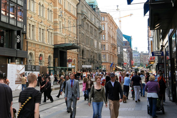 Aleksanterinkatu – główna ulica handlowa w Helsinkach. (fot. wikipedia/domena publiczna/Mahlum)