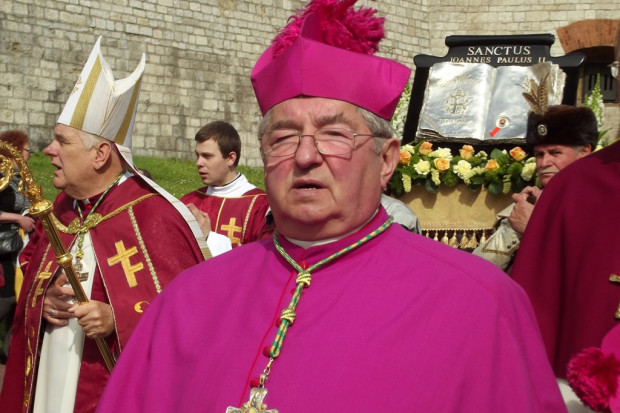 Arcybiskup Sławoj Leszek Głódź w 2014 roku. (fot. Piotr Drabik from Poland, CC BY 2.0/ Wikimedia)
