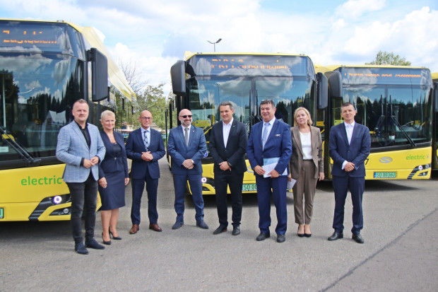 PKM Sosnowiec odebrał już od Solarisa wszystkie 14 autobusów elektrycznych (fot. UM Sosnowiec)