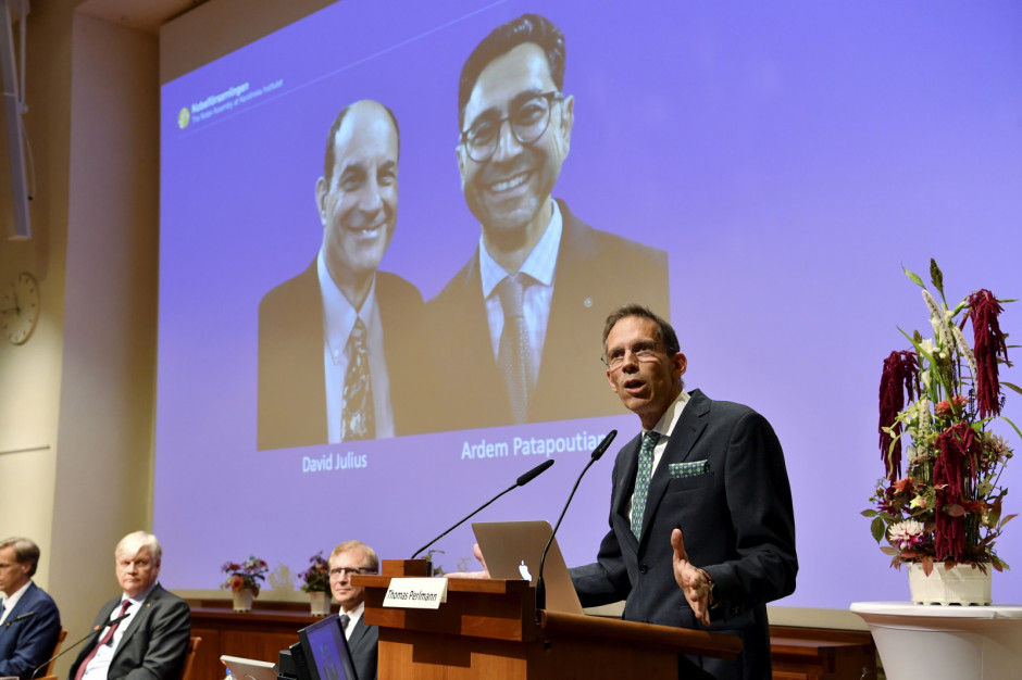 David Julius i Ardem Patapoutian laureatami Nagrody Nobla z medycyny i fizjologii (fot. PAP/EPA/Jessica Gow / POOL) David Julius i Ardem Patapoutian laureatami Nagrody Nobla z medycyny i fizjologii (fot. PAP/EPA/Jessica Gow / POOL)
