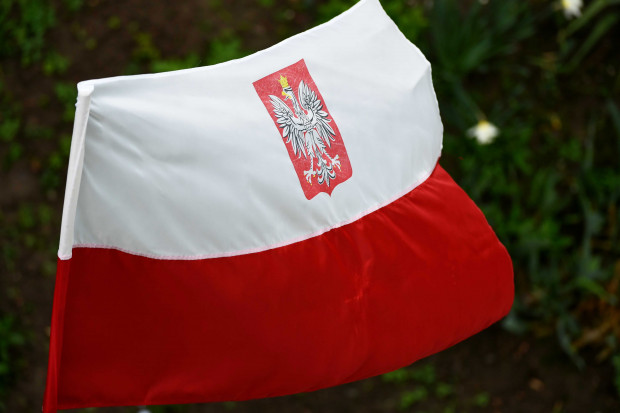 Projekt ustawy m.in. rozróżnia "flagę państwową" od "flagi narodowej" i wprowadza kokardę narodową (fot. PAP/Darek Delmanowicz)