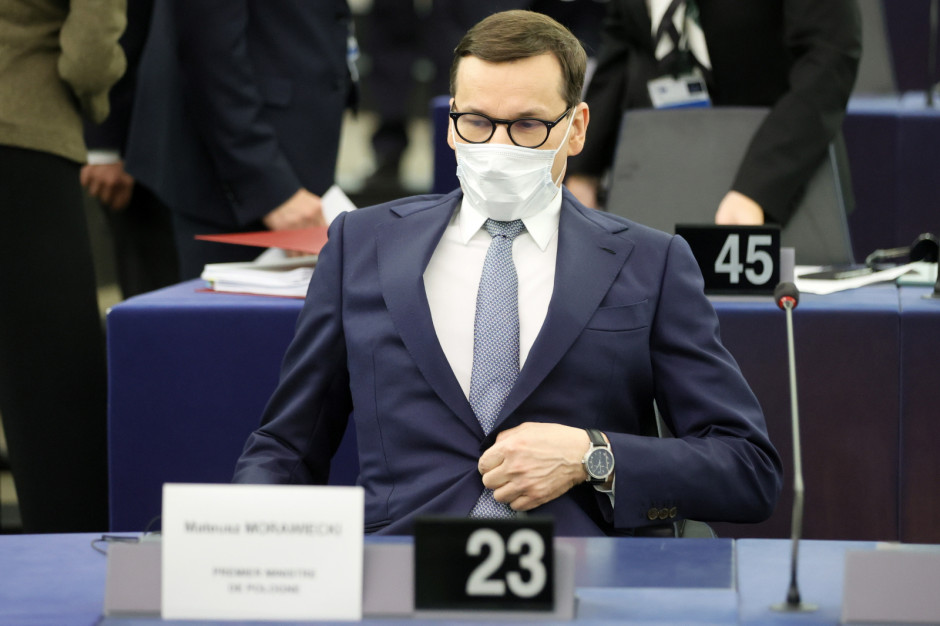Mateusz Morawiecki w Parlamencie Europejskim (fot. PAP/EPA/RONALD WITTEK/POOL)
