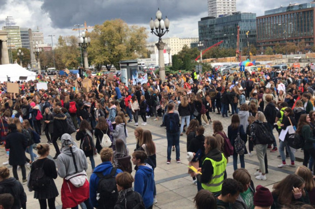 Młodzi ludzie wyjdą na ulice polskich miast 5 listopada (fot. Młodzieżowy Strajk Klimatyczny/twitter)