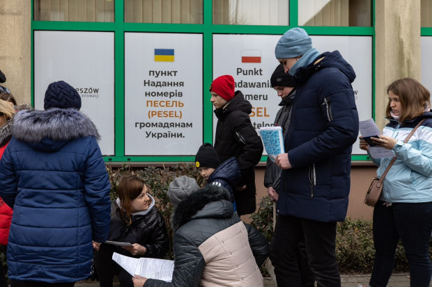 Od 24 lutego z Ukrainy do Polski przyjechało 1,95 mln osób. (fot.FB/Konrad Fijołek Prezydent Rzeszowa)