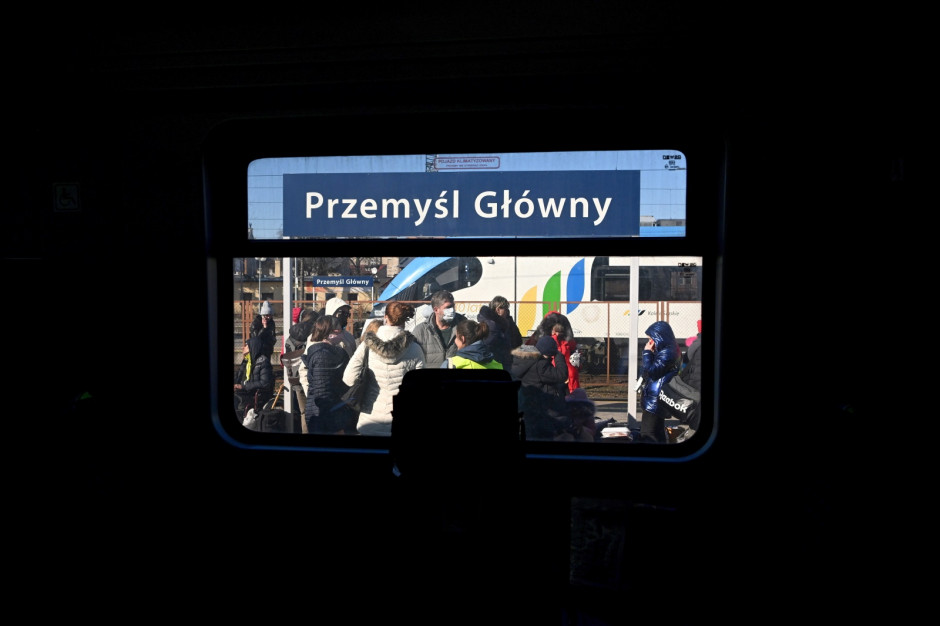 W piątek (18 marca) do Przemyśla przyjechało 4400 uchodźców. (Fot. PAP/Darek Delmanowicz)