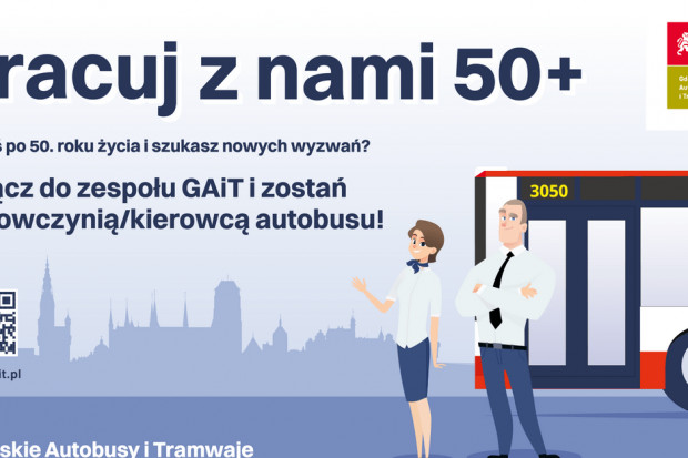 Plakat akcji spółki Gdańskie Tramwaje i Autobusy. Fot. GAiT
