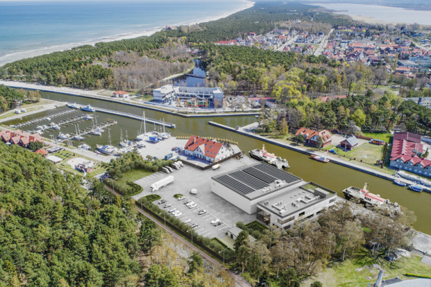 Port w Łebie, w którym mają powstać centra serwisowe dla morskich elektrowni wiatrowych. Fot. Baltic Power