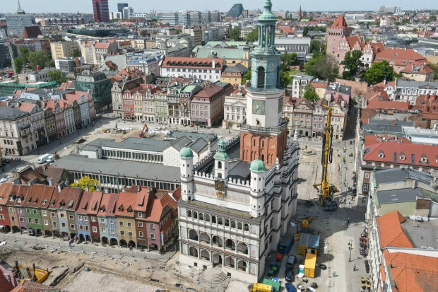 Pierwsze prace na poznańskim rynku już się rozpoczęły. Fot. UM Poznań