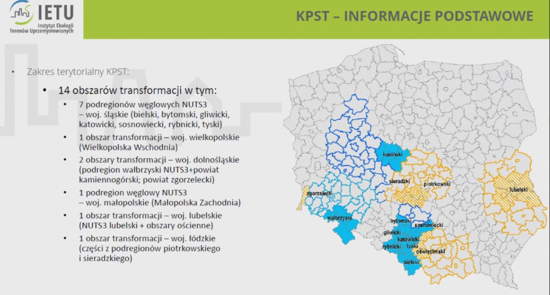 Nie wszystkie wnioskowane przez Polskę do FST regiony, otrzymały akceptację KE (fot. IETU)