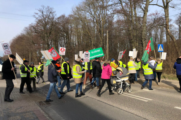 Protest mieszkańców gminy Słupsk przeciwko zmianie jej granic (Fot. UG Słupsk)