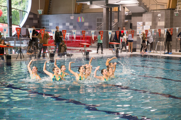 Nowy basen przetestował zespół pływania synchronicznego KS AZS-AWF Poznań (fot. Sławomir Rybok)