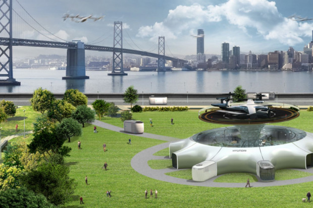 Wizualizacja miasta przyszłości, fot. Hyundai