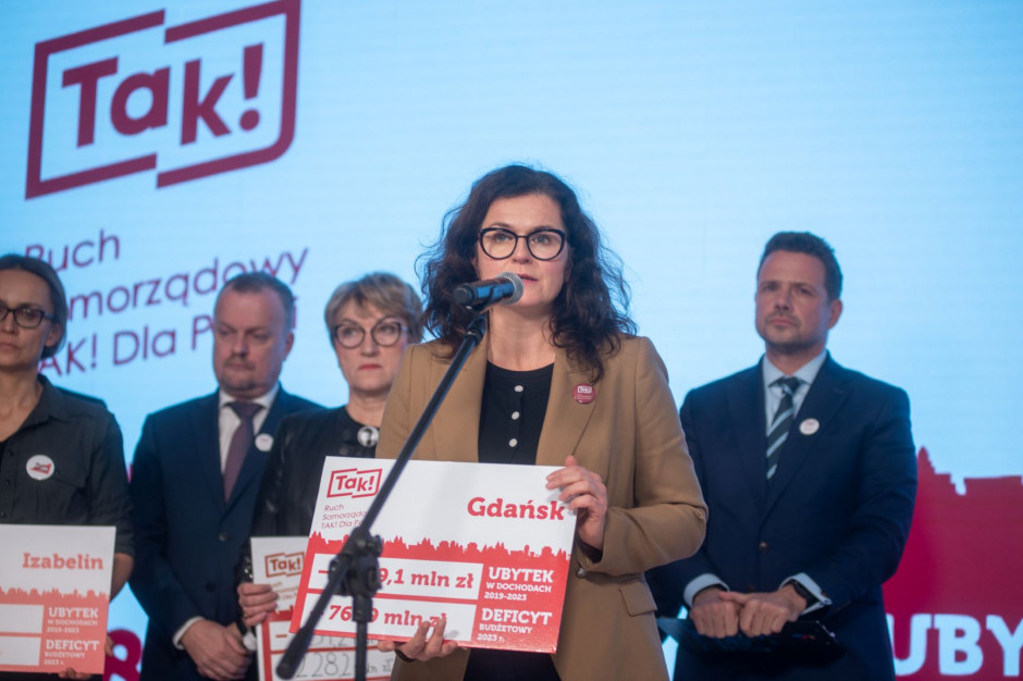 O sytuacji budżetowej w większych miastach na przykładzie Gdańska mówiła prezydent Aleksandra Dulkiewicz (fot. Ruch Samorządowy TAK! Dla Polski)