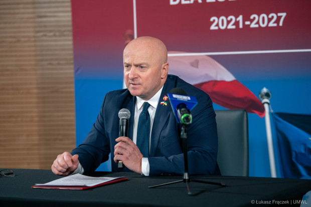 KE zaakceptowała fundusze dla Lubelskiego w kwocie ponad 2,4 mld euro - poinformował Jarosław Stawiarski (fot. Łukasz Frączek/UM