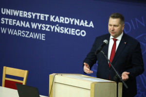 Minister edukacji i nauki Przemysław Czarnek. Fot. PAP/Tomasz Gzel