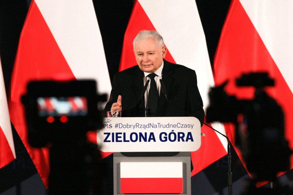 Prezes PiS Jarosław Kaczyński. (Fot. PAP/Lech Muszyński)