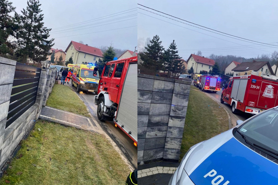 Wypadek busa z dziećmi w Szklarach pod Krakowem (Źródło: FB/998patrol.maloploska)