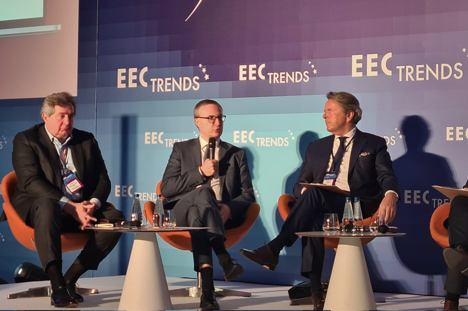 Prezes PFR  Paweł Borys podczas debaty na EEC Trends ( fot.twitter.com/Grupa_PFR)