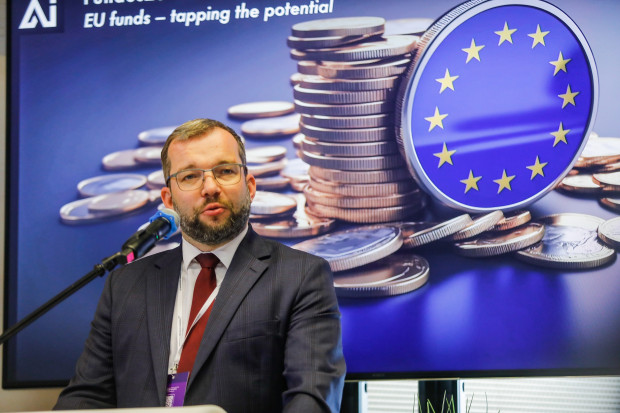 Grzegorz Puda, minister funduszy i polityki regionalnej, podczas EEC 2023 (Fot. PTWP)