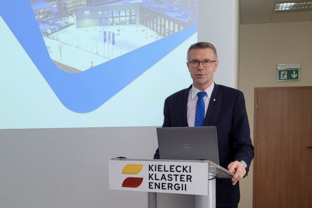 Bogdan Wenta, prezydent Kielc podczas inauguracji działalności Kieleckiego Klastra Energii (fot. UMK)