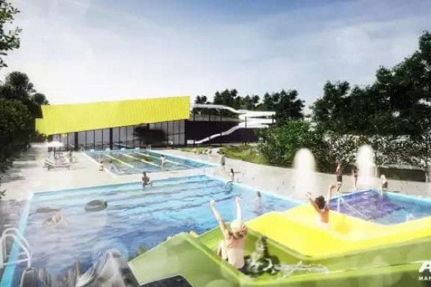 Samorząd na budowę basenów chce przeznaczyć ok. 75 mln zł. (wizualizacja: Wojciech Bakun/FB)