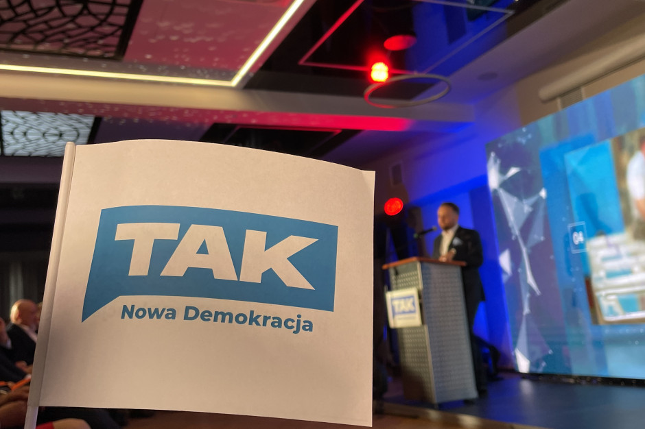 Logo nowej partii założonej przez Marka Materka. Fot. Nowa Demokracja - Tak
