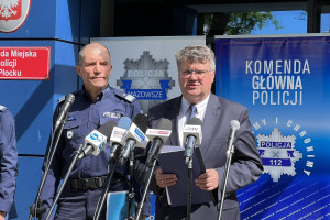 Dokonaliśmy wzmocnienia policji w Płocku - zapewniał wiceszef MSWiA Maciej Wąsik. (Fot. TT/Polska Policja)