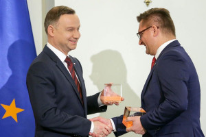 Andrzej Duda i Marcin Krupa (fot. Krzysztof Sitkowski/KPRM)