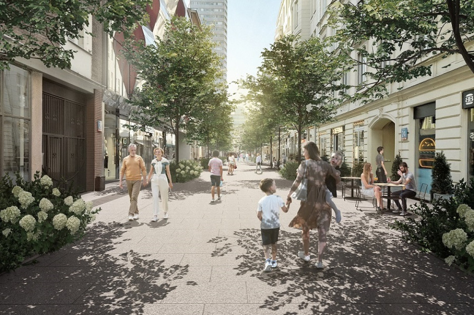 Tak po modernizacji ma wyglądać ul. Chmielna w Warszawie. Fot. ZTP Warszawa Tak po modernizacji ma wyglądać ul. Chmielna w Warszawie. Fot. ZTP Warszawa