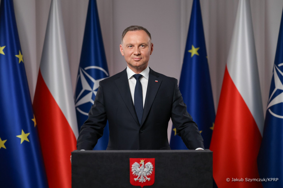 Wprowadzenie Polski do Unii może stanowić również przykład współpracy o różnych barwach politycznych - powiedział prezydent Andrzej Duda (fot. prezydent.pl/KPRP/Jakub Szymczuk)
