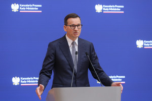 remier Mateusz Morawiecki podczas konferencji prasowej po posiedzeniu Rady Ministrów (Fot. PAP/Paweł Supernka)