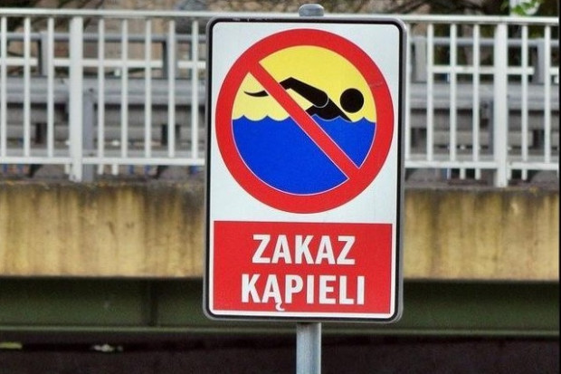 Kąpielisko „Wodna Dolina" z zakazem wchodzenia do wody przez bakterie E. coli i enterokoki (fot. gov.pl)