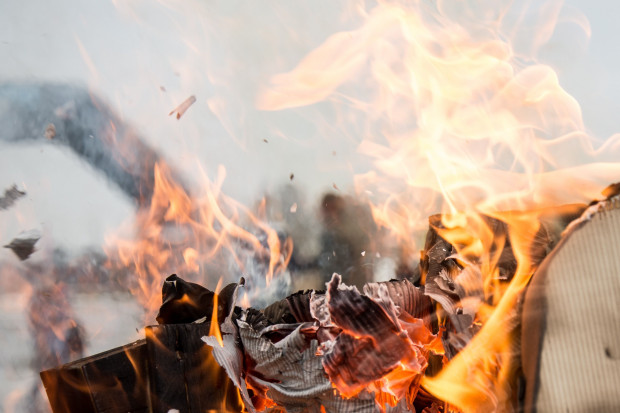 Pożar składowiska odpadów w Sobolewie (fot. pixabay)