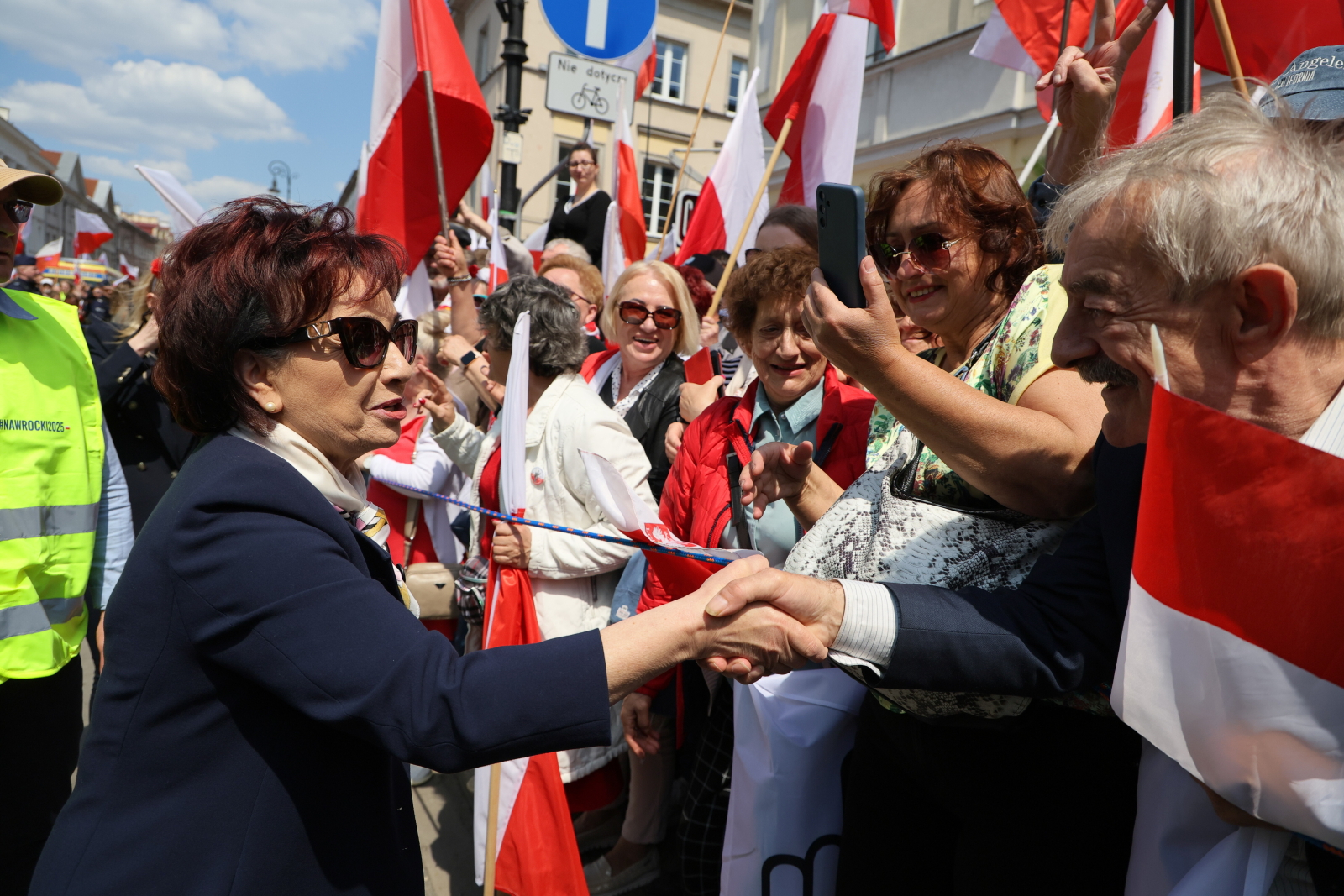 Leading PiS politicians take part in Karol Nawrocki's March for Poland, including Elżbieta Witek (photo: PAP/Paweł Supernak)