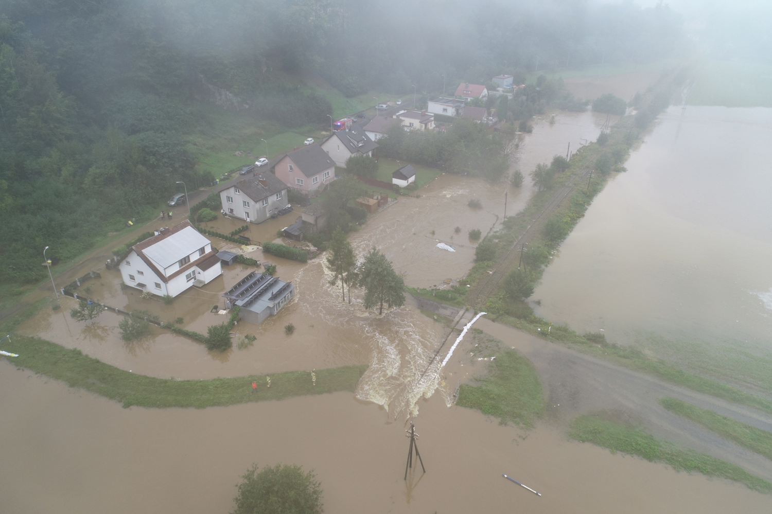 Lwówek Śląski komünü Eylül ayındaki sel nedeniyle büyük kayıplara uğradı (Fotoğraf: Lwówek Śląski komünü)