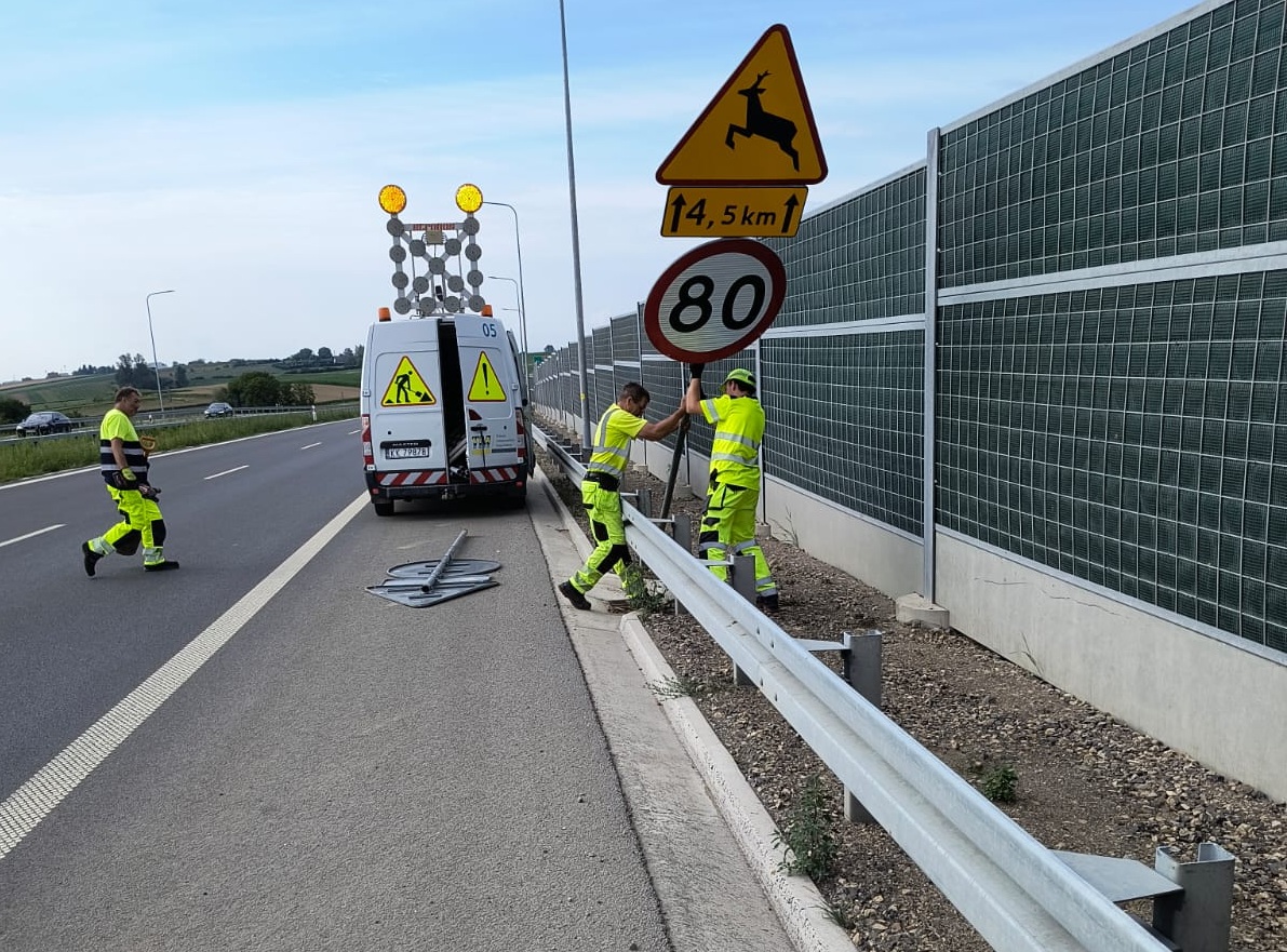 También se han eliminado los límites de velocidad de 80 km/h, vigentes debido a las obras, informa Kacper Michna, de la Dirección General de Carreteras y Autopistas Nacionales de Cracovia (Foto: GDDKiA en Cracovia).
