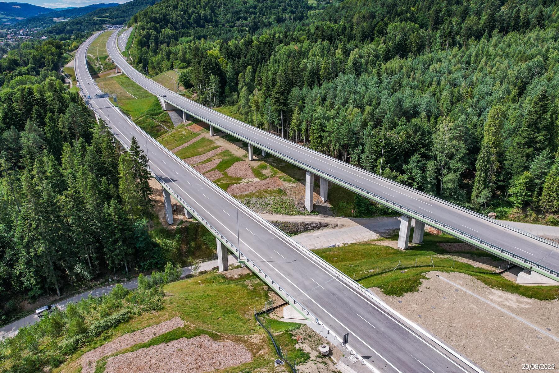 The new S1 expressway in the Żywiec region
